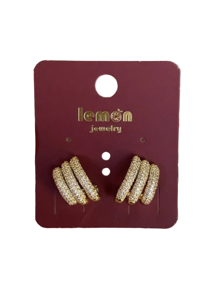 ORECCHINI TRE STRASS