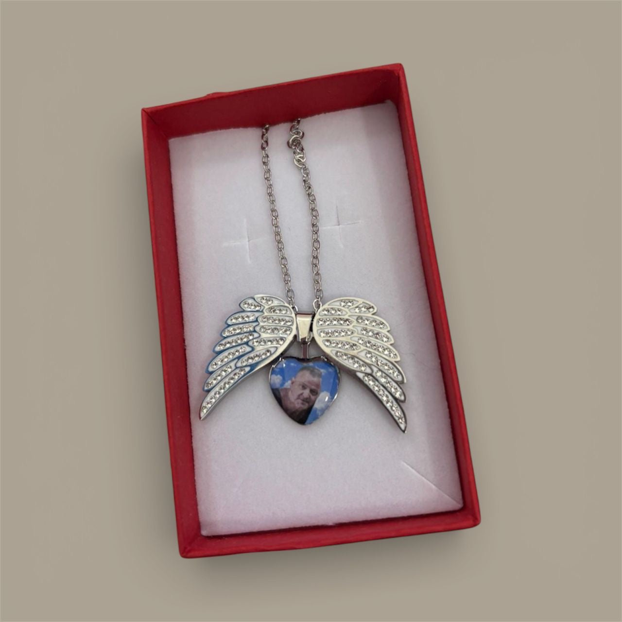 Collana Ali con foto in resina