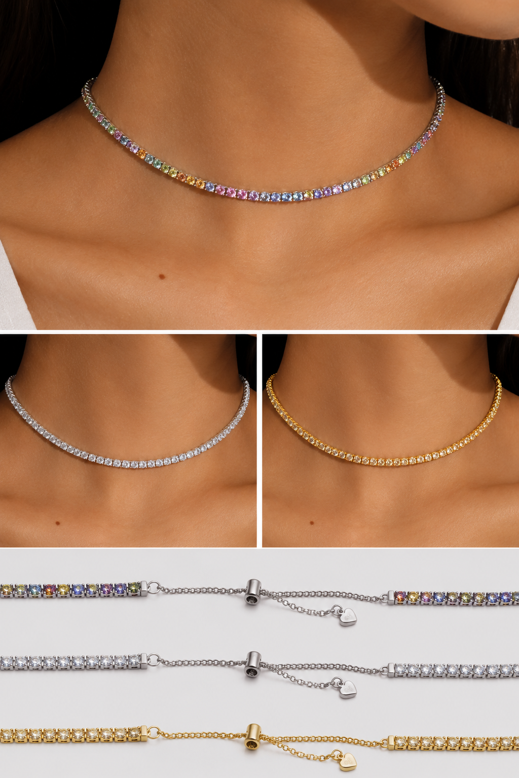 COLLANA TENNIS REGOLABILE