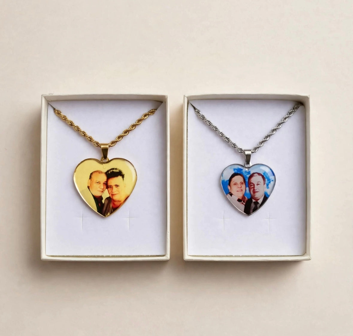 COLLANA FOTO IN RESINA HEART