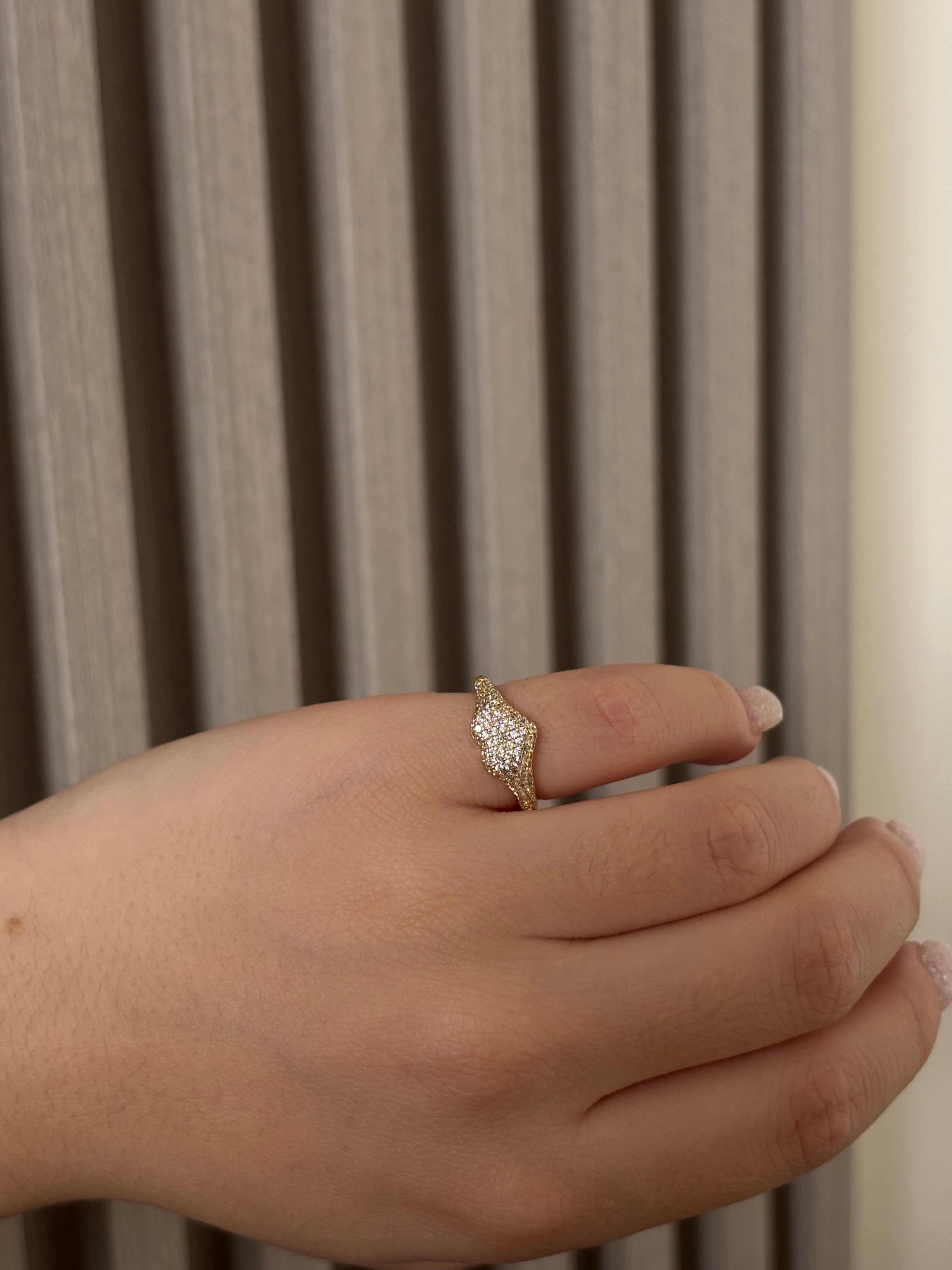 ANELLO MINI CUORE PAVE’
