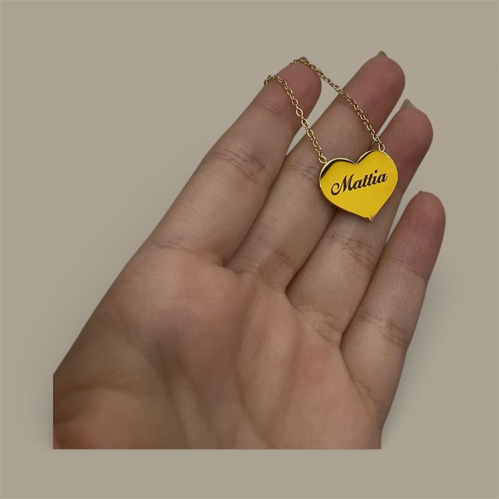 Collana Cuore Incisa