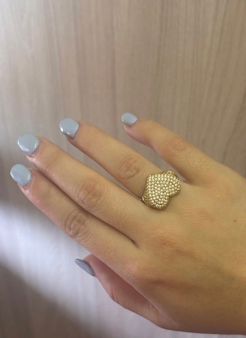 ANELLO BIG HEART ZIRCONIA