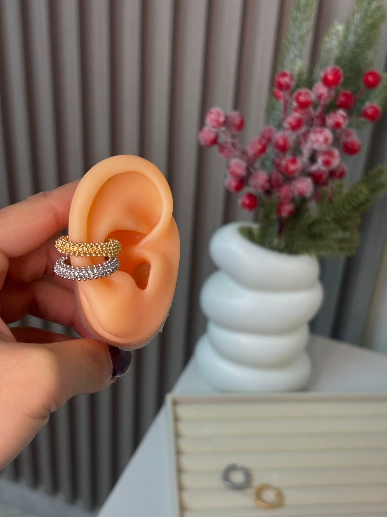 Coppia earcuff gold and silver