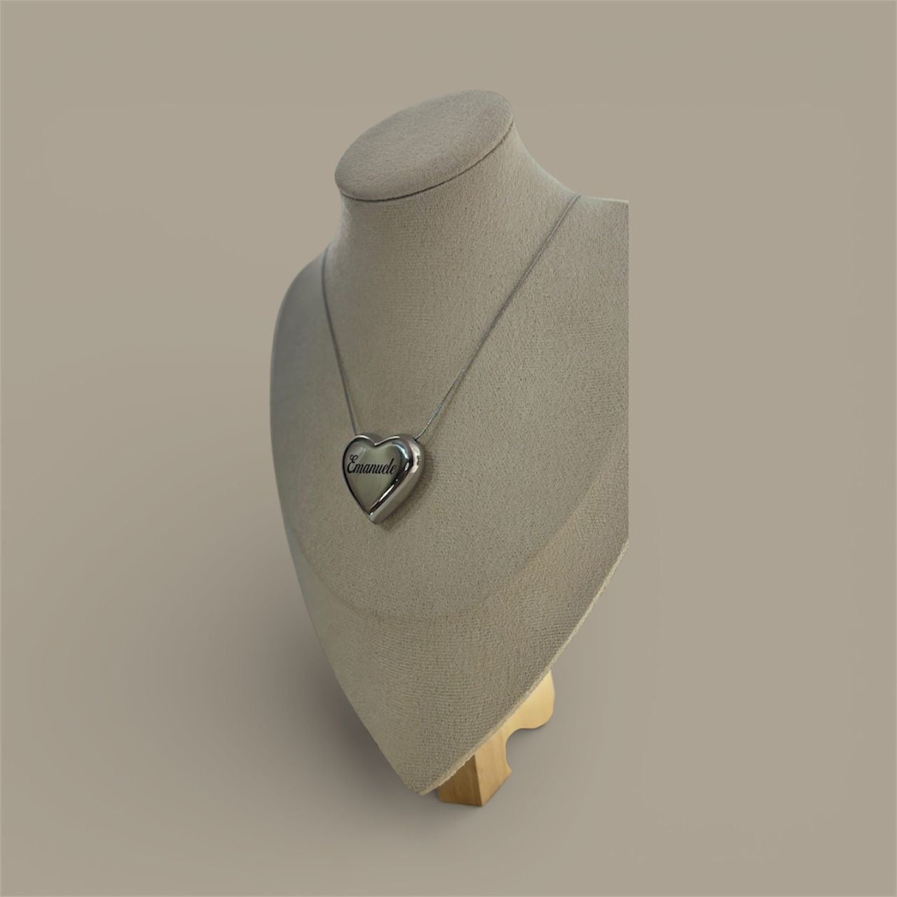 Collana cuore incisione