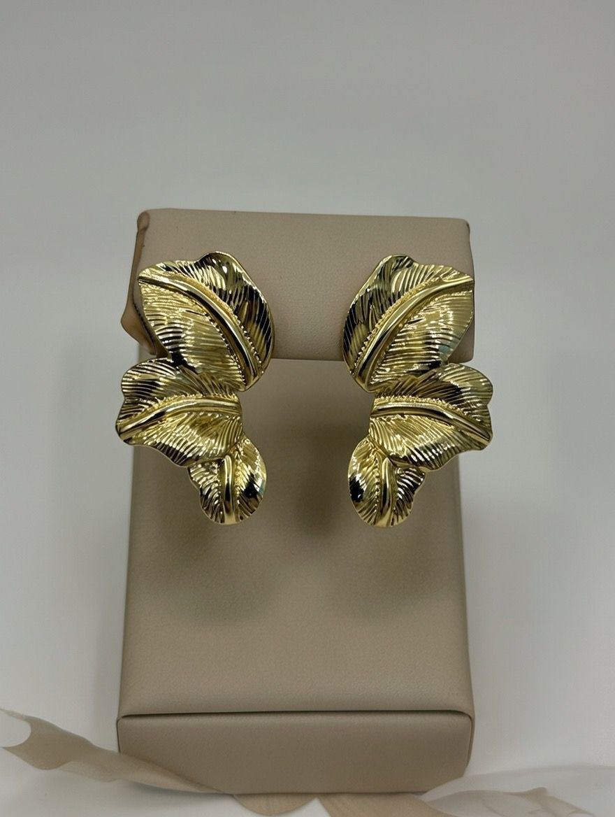Orecchini gold plume
